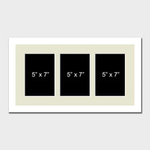 Load image into Gallery viewer, Multi Photo Frame to hold 3 5"x7" Photos in a White Wood Frame - Multi Photo Frames
