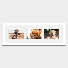 Load image into Gallery viewer, Multi Photo Frame to hold 3 6" x 4" Photos in a White Wood Frame - Multi Photo Frames
