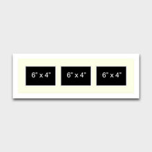 Load image into Gallery viewer, Multi Photo Frame to hold 3 6" x 4" Photos in a White Wood Frame - Multi Photo Frames

