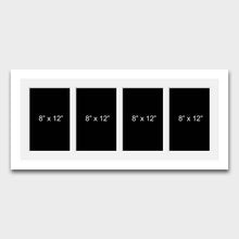 Load image into Gallery viewer, Multi Photo Frame to hold 4 8 x 12 Photos in a White Wood Frame - Multi Photo Frames
