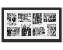 Load image into Gallery viewer, Multi Photo Frame to Hold 8 - 8"x6" photos in a Black Wood Frame - Multi Photo Frames
