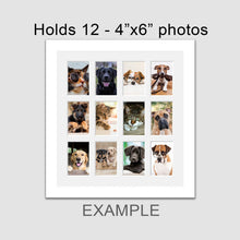 Load image into Gallery viewer, Multi Photo Picture Frame Holds 12 4" x 6" Photos in a White Frame - Multi Photo Frames
