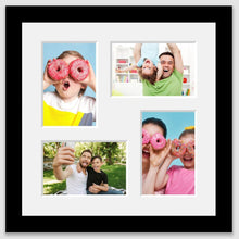 Load image into Gallery viewer, Multi Photo Picture Frame - Holds 4 4" x 6" photos in a Black Frame - Multi Photo Frames
