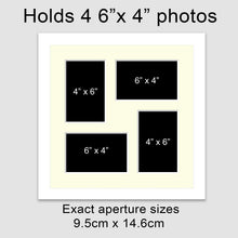 Load image into Gallery viewer, Multi Photo Picture Frame - Holds 4 4" x 6" Photos in a White Frame - Multi Photo Frames
