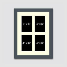 Load image into Gallery viewer, Multi Photo Picture Frame Holds 4 4"x6" Photos in a Dark Grey Wood Frame - Multi Photo Frames
