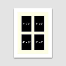 Load image into Gallery viewer, Multi Photo Picture Frame Holds 4 - 4"x6" Photos in a White Wood Frame - Multi Photo Frames
