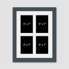 Load image into Gallery viewer, Multi Photo Picture Frame Holds 4 5" x 7" Photos in a 29mm Dark Grey Frame - Multi Photo Frames
