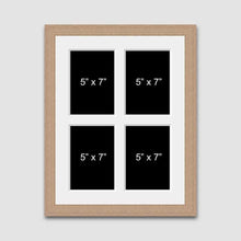 Load image into Gallery viewer, Multi Photo Picture Frame Holds 4 5"x7" Photos in a 20mm Oak Veneer Frame - Multi Photo Frames
