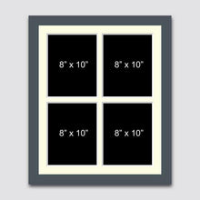 Load image into Gallery viewer, Multi Photo Picture Frame Holds 4 8"x10" Photo Size in a 29mm Dark Grey Wood Frame - Multi Photo Frames
