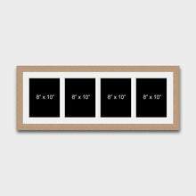 Load image into Gallery viewer, Multi Photo Picture Frame | Holds 4 8"x10" photos in a 30mm Oak Veneer Frame - Multi Photo Frames
