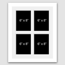 Load image into Gallery viewer, Multi Photo Picture Frame Holds 4 8"x6" Photos in a White Frame - Multi Photo Frames

