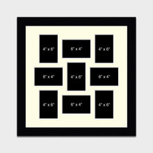Load image into Gallery viewer, Multi Photo Picture Frame Holds 9 6x4 Photos in a 33mm Black Frame - Multi Photo Frames
