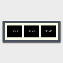 Load image into Gallery viewer, Multi Photo Picture Frame to Hold 3 10"x8" Photos in a Grey Wooden Frame - Multi Photo Frames
