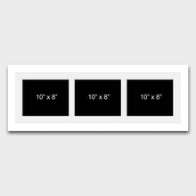 Load image into Gallery viewer, Multi Photo Picture Frame to Hold 3 10"x8" Photos in a White Wood Frame - Multi Photo Frames

