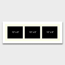 Load image into Gallery viewer, Multi Photo Picture Frame to Hold 3 10"x8" Photos in a White Wood Frame - Multi Photo Frames
