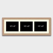 Load image into Gallery viewer, Multi Photo Picture Frame to Hold 3 10"x8" Photos in an Oak Veneer Frame - Multi Photo Frames
