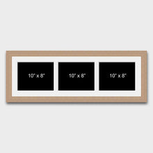 Load image into Gallery viewer, Multi Photo Picture Frame to Hold 3 10"x8" Photos in an Oak Veneer Frame - Multi Photo Frames
