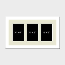 Load image into Gallery viewer, Multi Photo Picture Frame to hold 3 4" x 6" Photos in a White Frame - Multi Photo Frames
