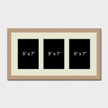 Load image into Gallery viewer, Multi Photo Picture Frame to hold 3 5"x7" Photos in a Oak Veneer Frame - Multi Photo Frames
