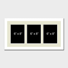 Load image into Gallery viewer, Multi Photo Picture Frame to Hold 3 6" x 8" Photos in a White Wood Frame - Multi Photo Frames
