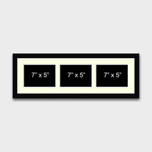 Load image into Gallery viewer, Multi Photo Picture Frame to hold 3 7" x 5" Photos in a Black Frame - Multi Photo Frames
