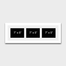 Load image into Gallery viewer, Multi Photo Picture Frame to hold 3 7" x 5" Photos in a White Wood Frame - Multi Photo Frames

