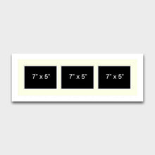 Load image into Gallery viewer, Multi Photo Picture Frame to hold 3 7" x 5" Photos in a White Wood Frame - Multi Photo Frames
