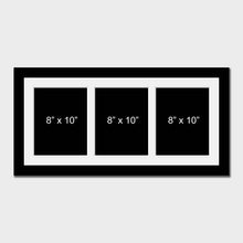 Load image into Gallery viewer, Multi Photo Picture Frame to Hold 3 8"x10" Photos in a Black Frame - Multi Photo Frames

