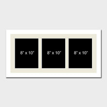 Load image into Gallery viewer, Multi Photo Picture Frame to Hold 3 8"x10" Photos in a White Wood Frame - Multi Photo Frames
