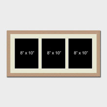 Load image into Gallery viewer, Multi Photo Picture Frame to Hold 3 8"x10" Photos in an Oak Veneer Frame - Multi Photo Frames
