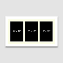 Load image into Gallery viewer, Multi Photo Picture Frame to Hold 3 8"x12" photos in a White Frame - Multi Photo Frames
