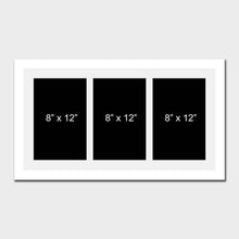 Load image into Gallery viewer, Multi Photo Picture Frame to Hold 3 8"x12" photos in a White Frame - Multi Photo Frames
