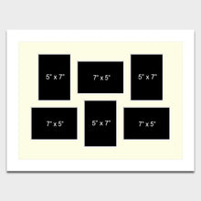 Load image into Gallery viewer, Multi Photo Picture Frame to Hold 6 7"x5" Photos in a 33mm White Frame - Multi Photo Frames
