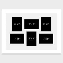 Load image into Gallery viewer, Multi Photo Picture Frame to Hold 6 7"x5" Photos in a 33mm White Frame - Multi Photo Frames
