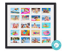 Load image into Gallery viewer, Photo Collage Printed and Framed for 20 Photos in a Black Frame - Multi Photo Frames
