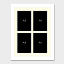Load image into Gallery viewer, Picture Frame to hold 4 A4 Photos/Certificates in a White Wooden Frame - Multi Photo Frames
